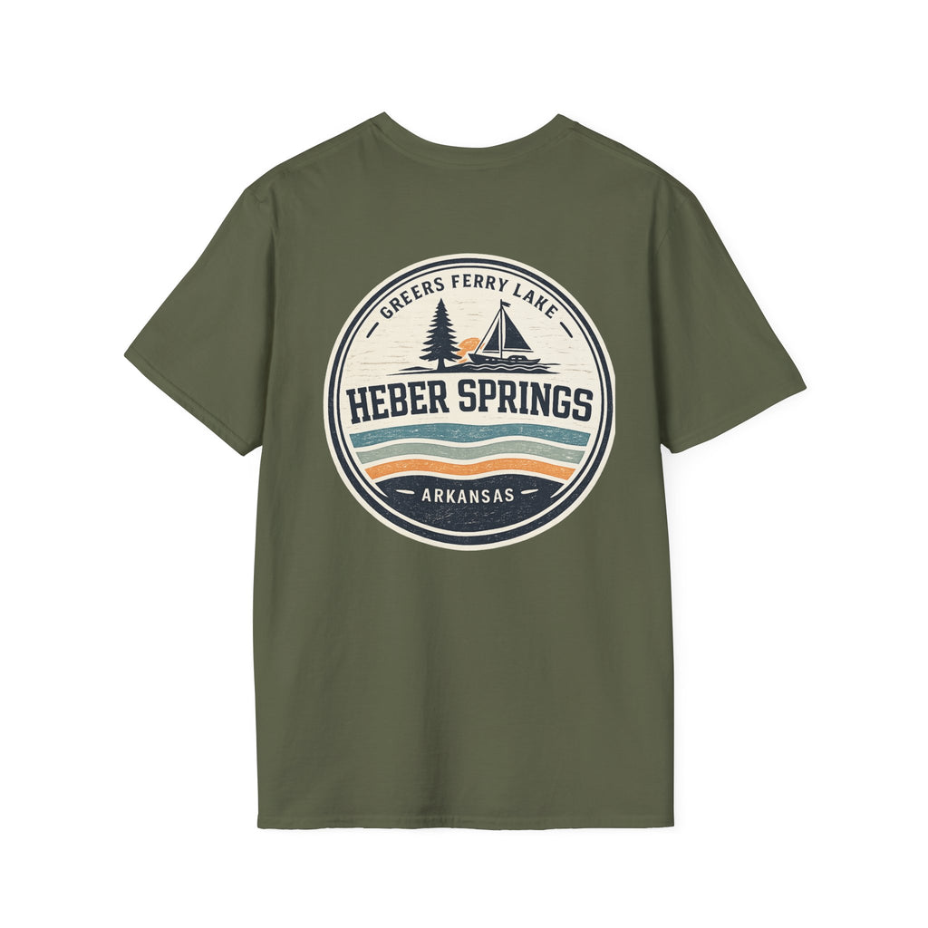 Heber Springs Vintage Mountain Badge T-Shirt