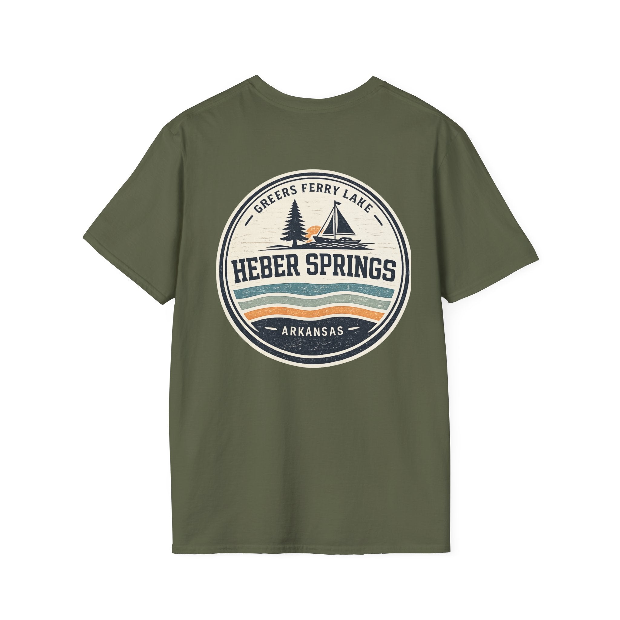 Heber Springs Vintage Mountain Badge T-Shirt