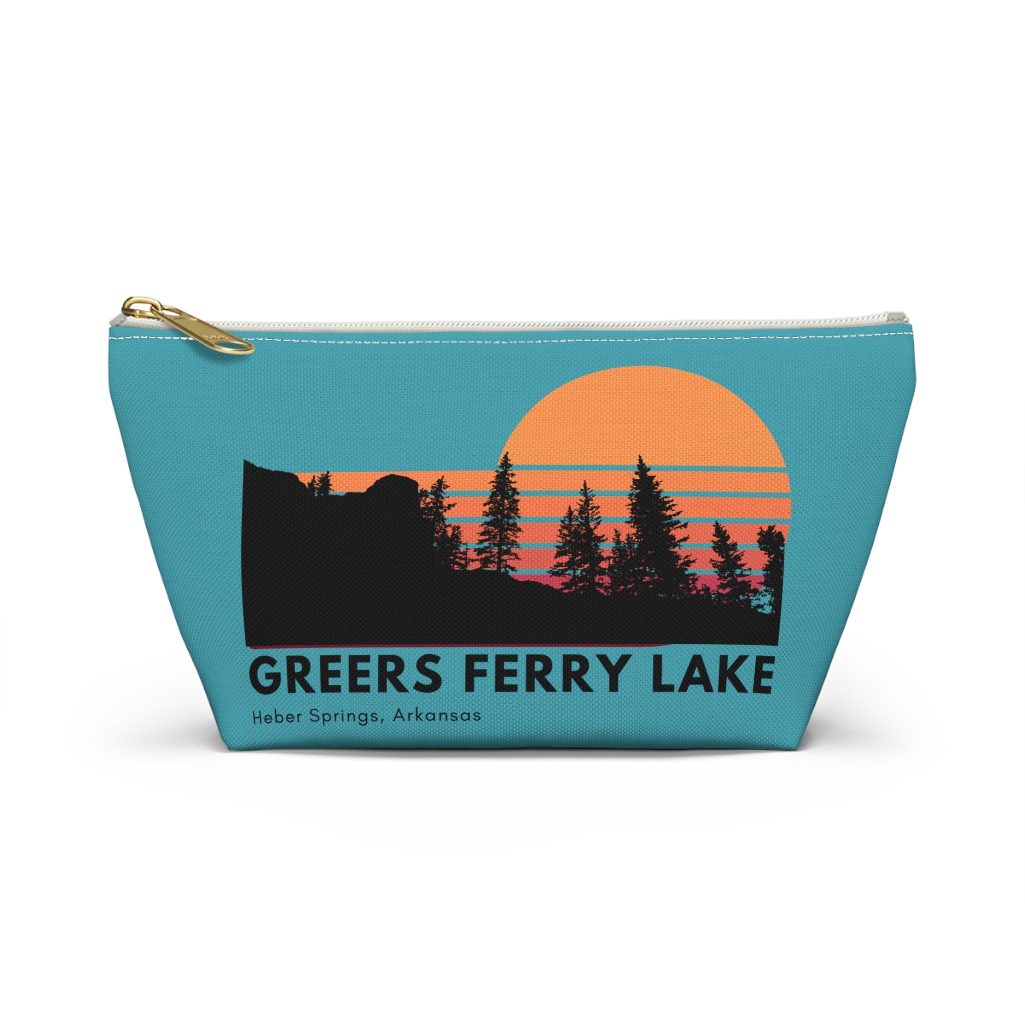 Greers Ferry Lake Sunset Accessory Pouch — Heber Springs Makeup Bag