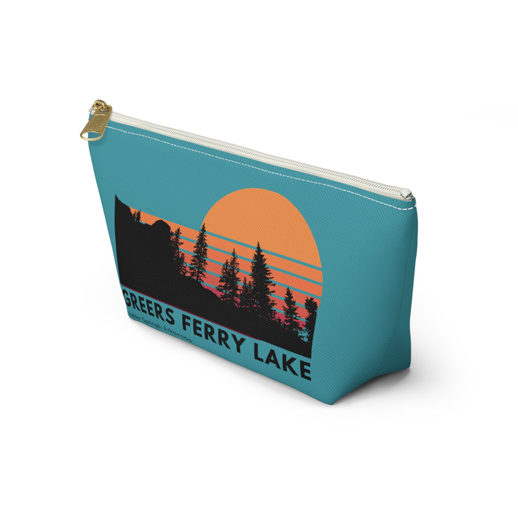 Greers Ferry Lake Sunset Accessory Pouch — Heber Springs Makeup Bag