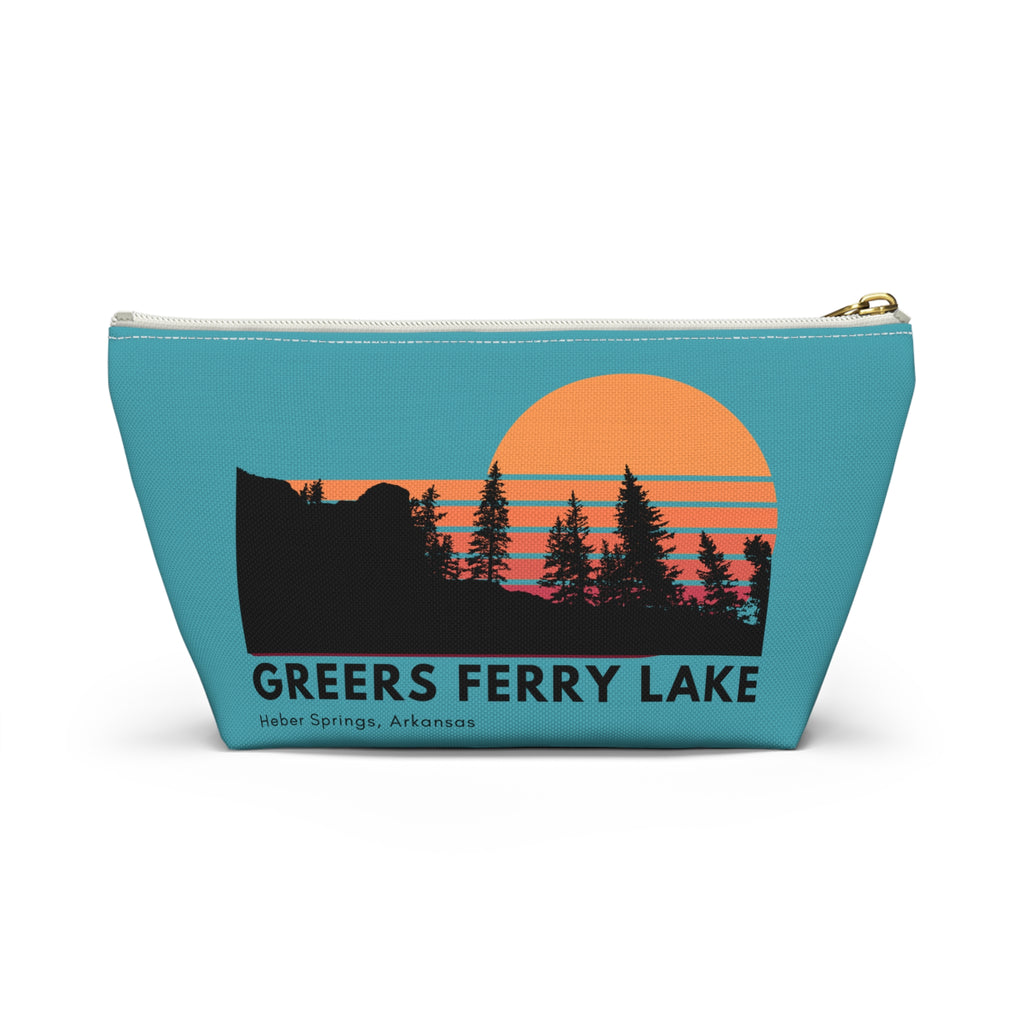 Greers Ferry Lake Sunset Accessory Pouch — Heber Springs Makeup Bag