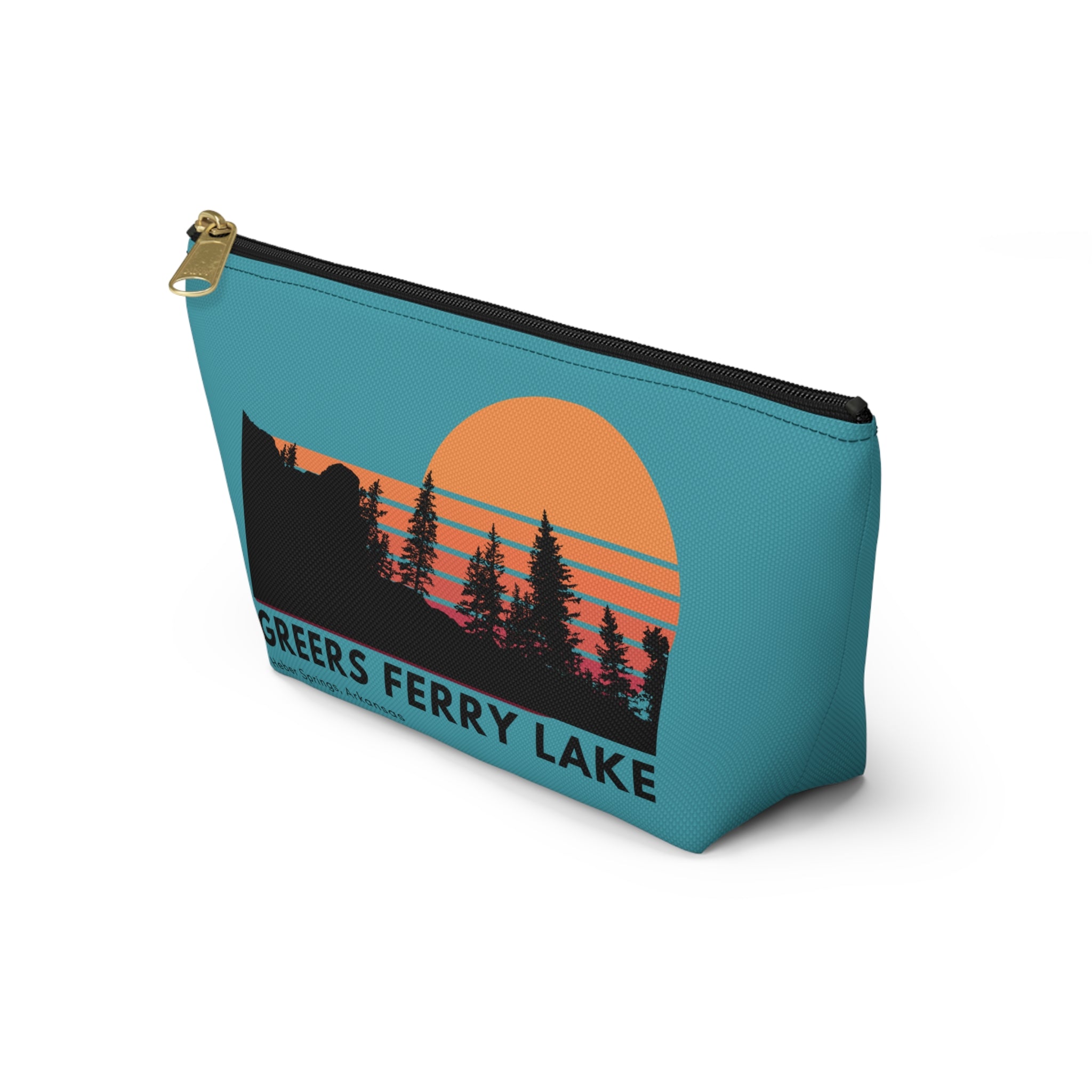 Greers Ferry Lake Sunset Accessory Pouch — Heber Springs Makeup Bag