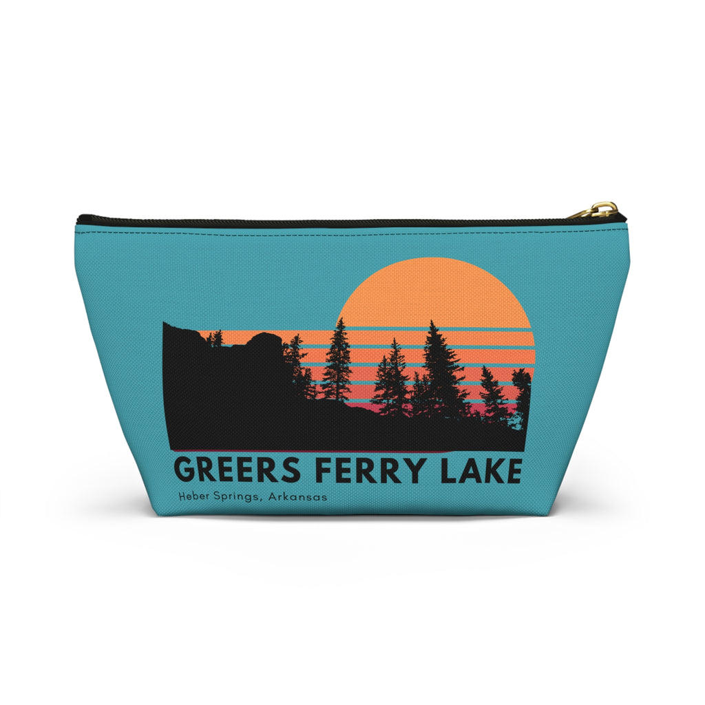 Greers Ferry Lake Sunset Accessory Pouch — Heber Springs Makeup Bag