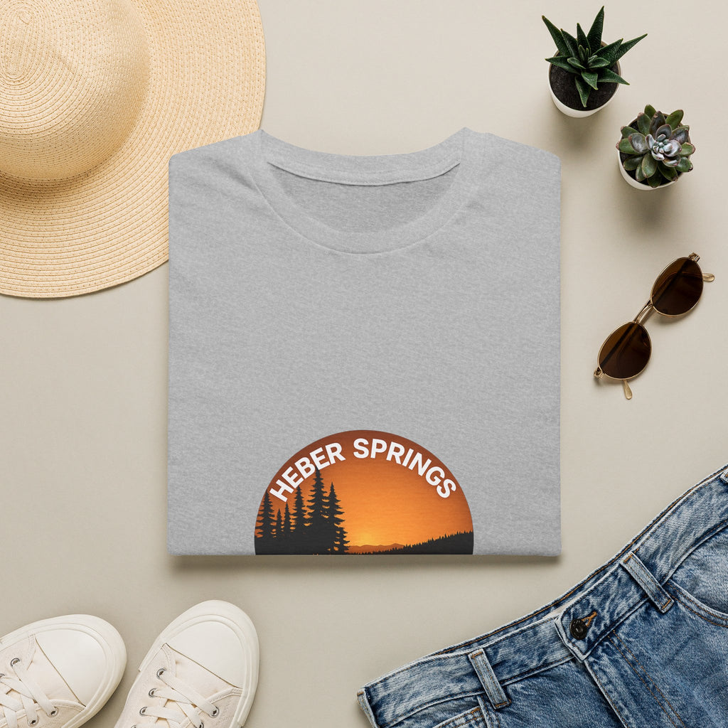 Heber Springs Sunset Tee — Scenic Forest & Lake Graphic T-Shirt