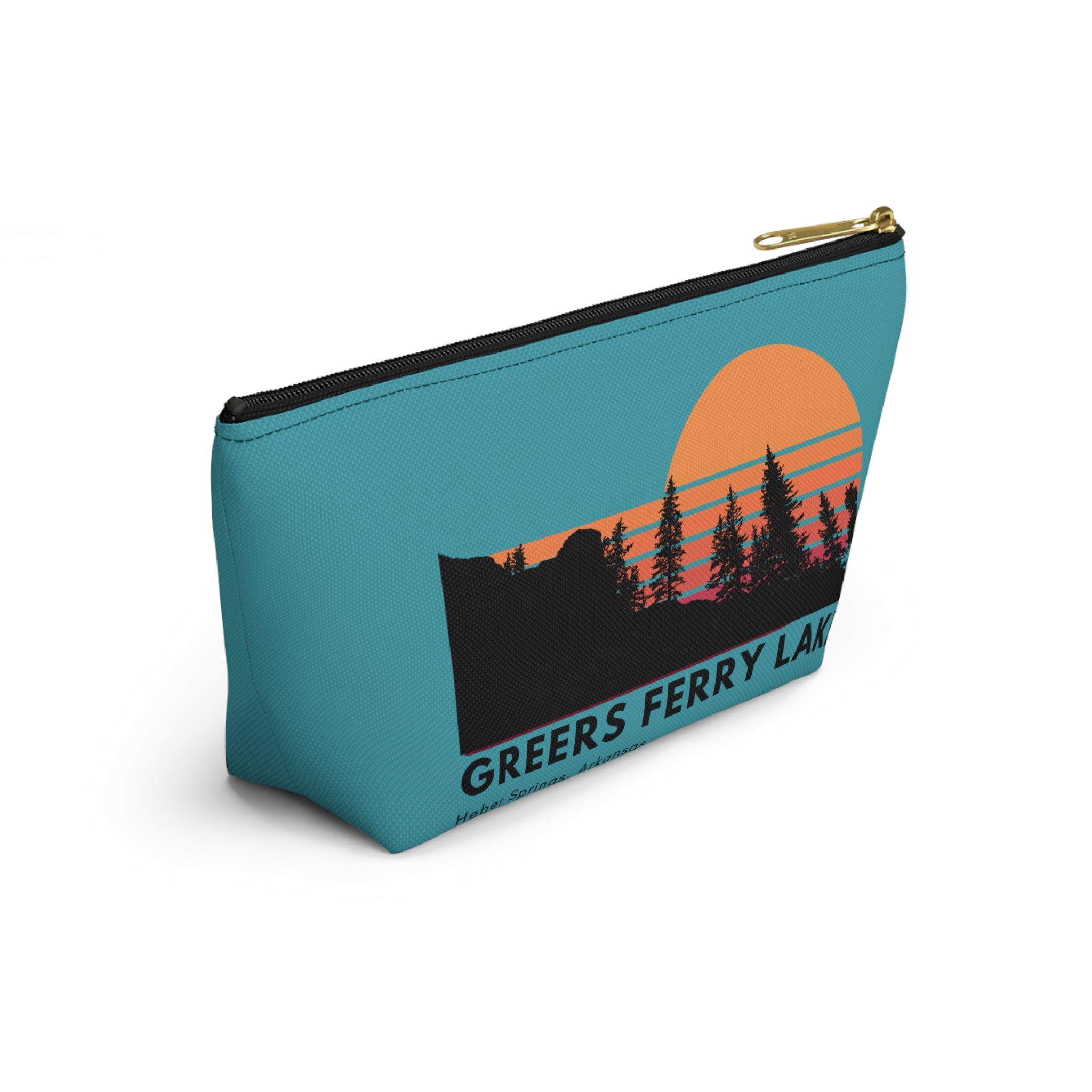 Greers Ferry Lake Sunset Accessory Pouch — Heber Springs Makeup Bag