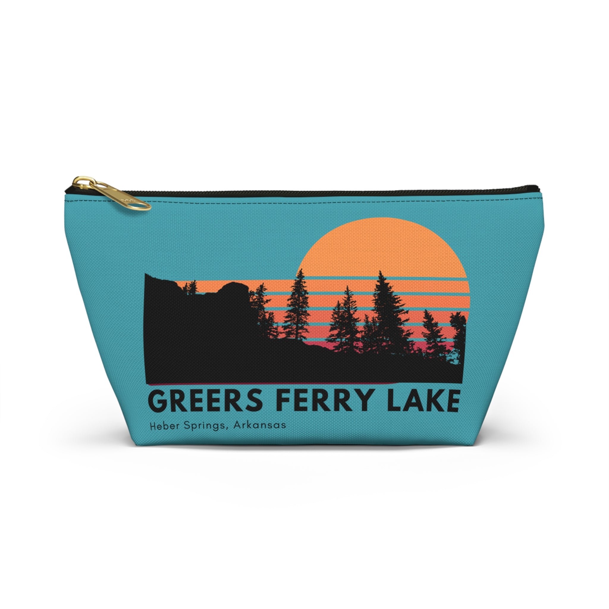 Greers Ferry Lake Sunset Accessory Pouch — Heber Springs Makeup Bag