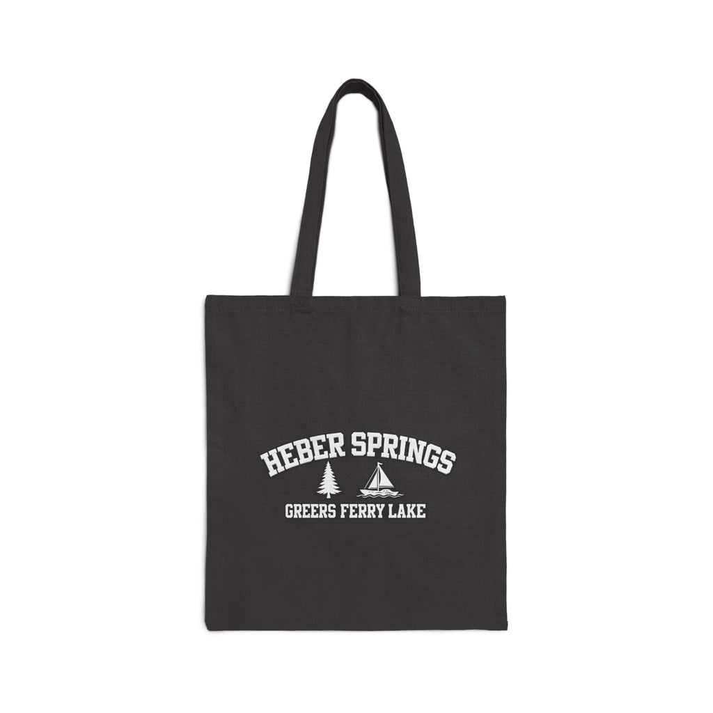 Heber Springs Greers Ferry Lake Canvas Tote — Lake Town Souvenir Bag