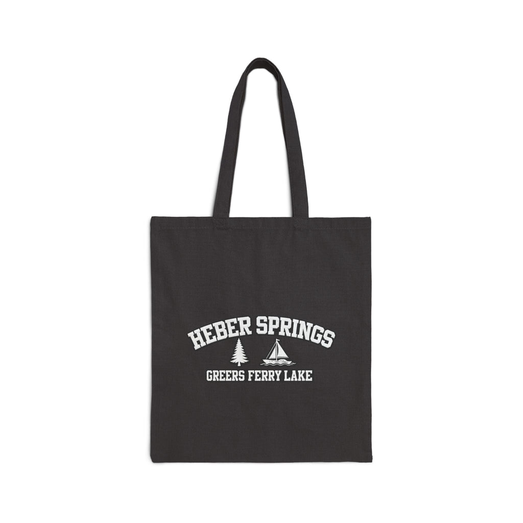 Heber Springs Greers Ferry Lake Canvas Tote — Lake Town Souvenir Bag