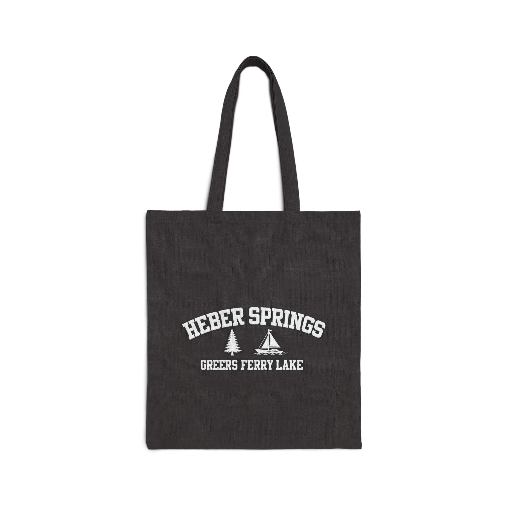 Heber Springs Greers Ferry Lake Canvas Tote — Lake Town Souvenir Bag