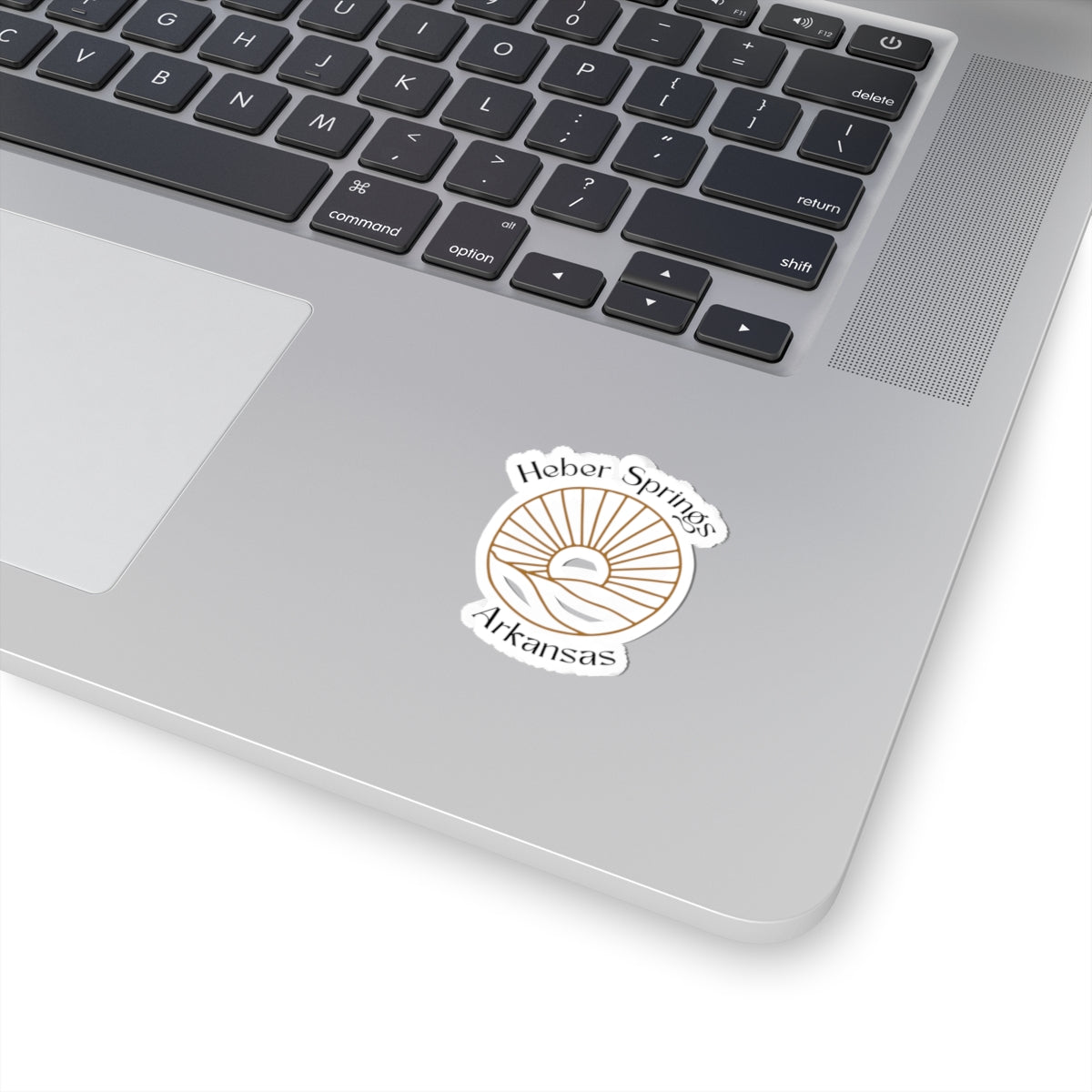 Heber Springs Arkansas Sunset Sticker — Minimalist Kiss-Cut Decal