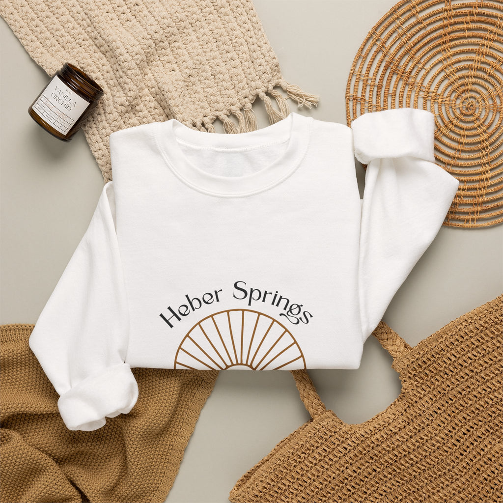 Heber Springs Arkansas Sunrise Crewneck Sweatshirt
