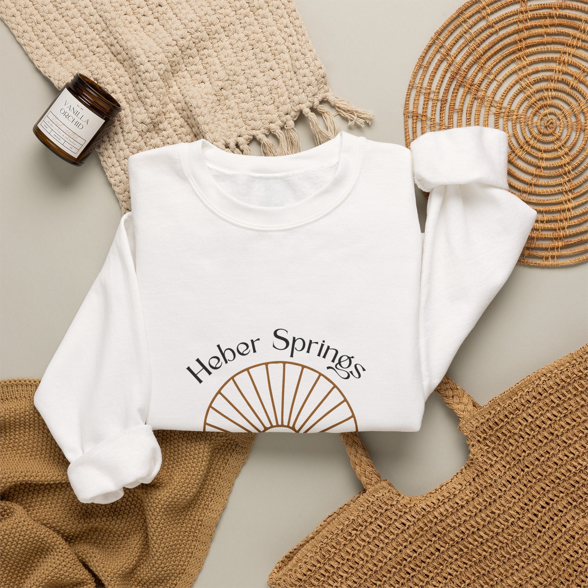 Heber Springs Arkansas Sunrise Crewneck Sweatshirt